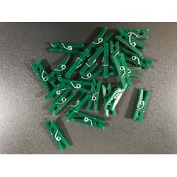 Mini klemmer - Grn - Pose med 24 stk. 