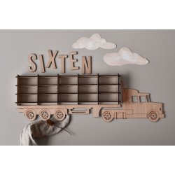 Minifabrikken - Lastbil - Dekorationshylde - Lys Eg