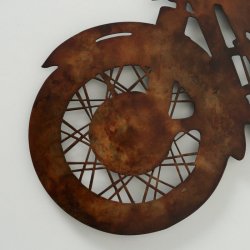 Vgdekoration - Motorcykel i jern