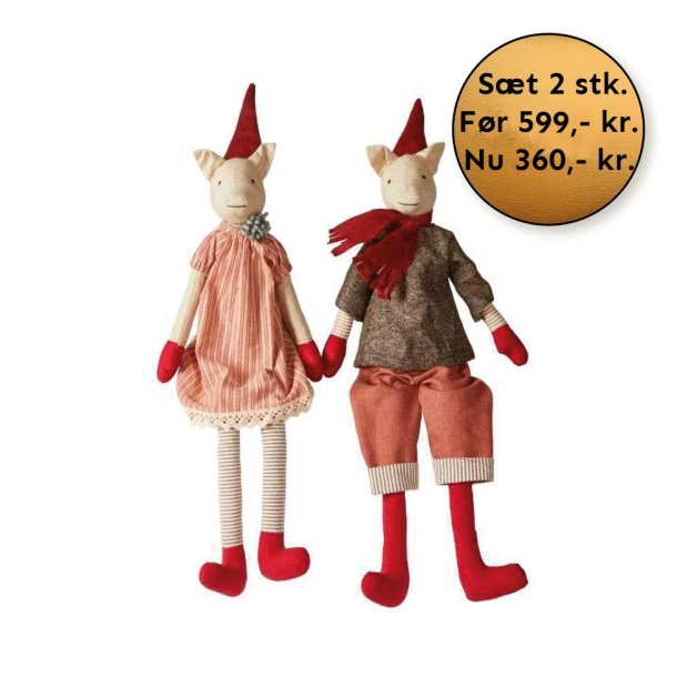 Nisse mus Bibi &amp; Bella - Stof nisser
