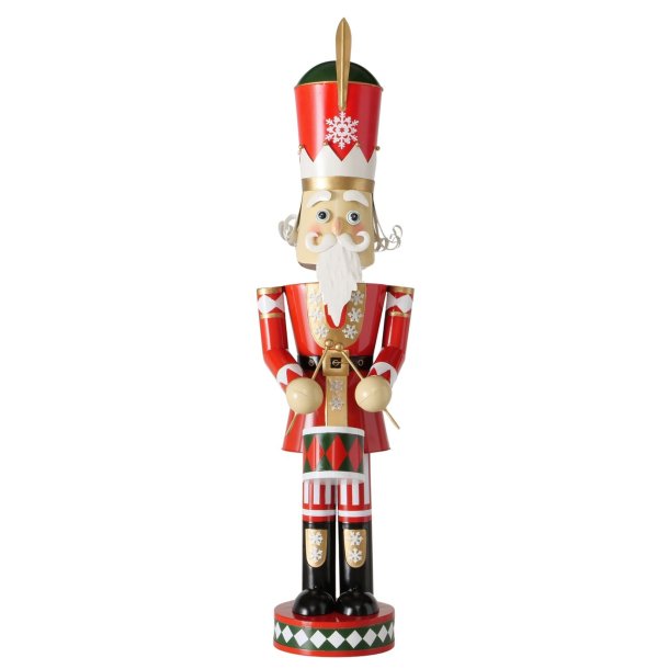 Stor n�ddekn�kker figur 102,5 cm i r�d og gr�n
