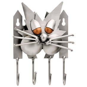 Metallfigur - Katt nyckelhllare