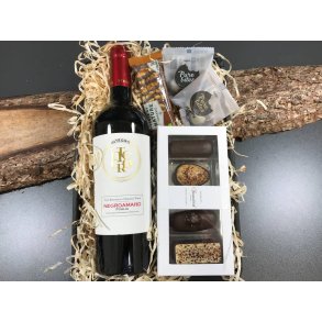 kologisk gavekurv - Vin og chokolade