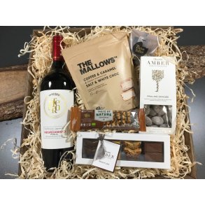 kologisk gavekurv - Vin og lkkerier