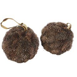 Oph�ng � Kugler med kogler � S�t med 6 stk. � � 10 cm