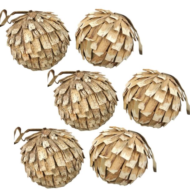 Oph�ng � Kugler med str� � S�t med 6 stk. � � 10 cm
