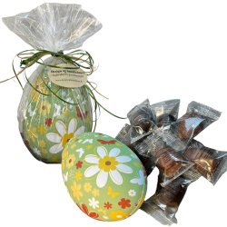 P�ske�g � Metal�g med marcipan�g (Blomster &amp; Sommerfugle) 140 g