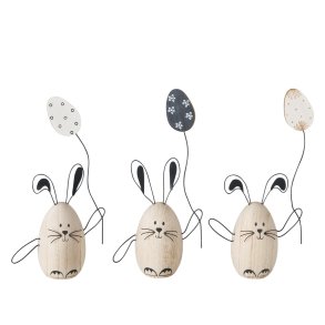 Pskeharer i tr  St med 3 stk.