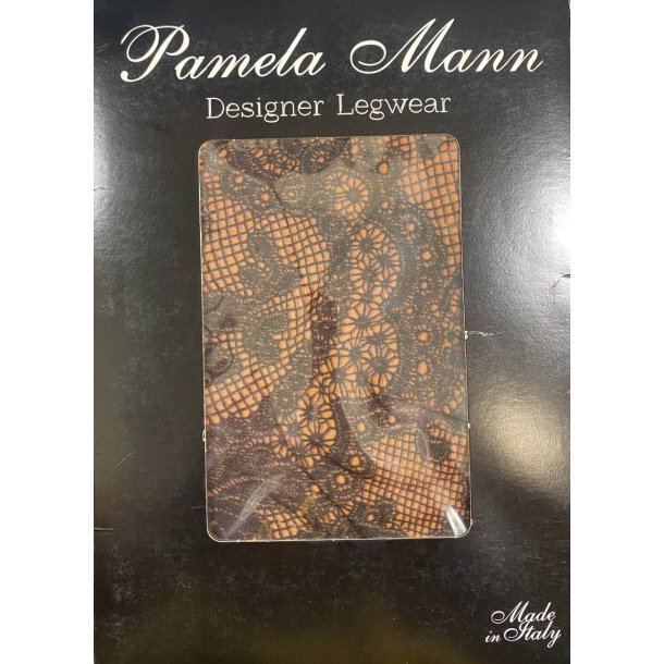 Pamela Mann - Strmpebukser med blonde print - Orange 