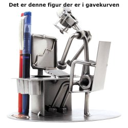 Gavekurv med metalfigur - Computer Programmr - Systemudvikler - Vin og hygge