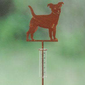 Regnm�ler � Hund � H�ndlavet i cortenst�l