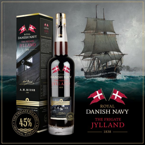 A.H. Riise Royal Danish Navy The Frigate Jylland Rum - 45% - 70 cl