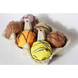 Danmarks bedste romkugler - Mix bakke 6 stk. - Nrre Aaby Bageri