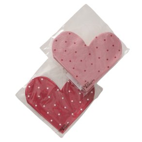 Hjerte servietter - Hjerte servietter lyserd og rde