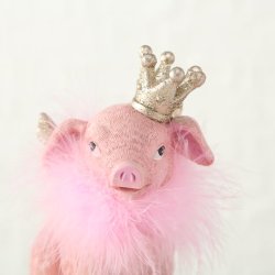 Sparegris - Gris med guld krone