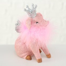 Sparegris - Gris med slv krone