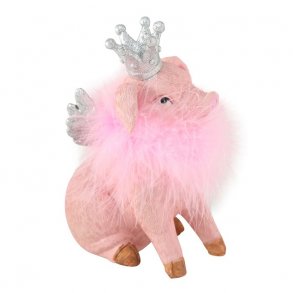 Sparegris - Gris med slv krone