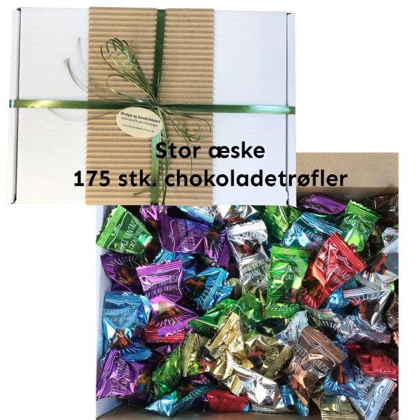 Gave�ske med chokolade tr�fler � 175 stk. � Stor og delbar gave