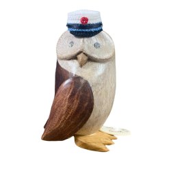 Dcuk - Tr Ugle 14cm - Lysebl Studenterhue - Kigger Til Venstre