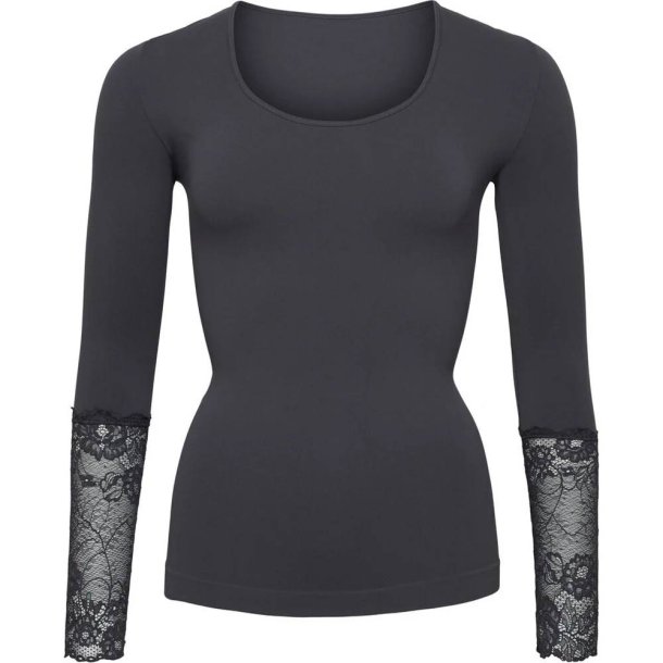 Tim og Simonsen - Bluse med blonde p rmerne - Gr 