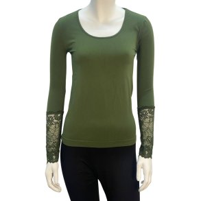 Tim og Simonsen - Bluse med blonde p rmerne - Grn