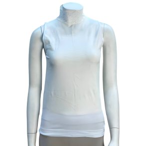 Tim og Simonsen - Top med blonde krave - Hvid