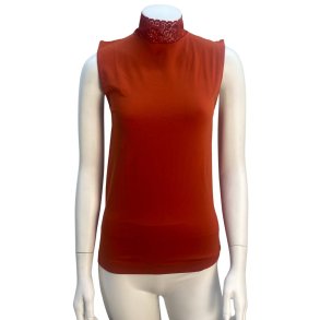 Tim og Simonsen - Top med blonde krave - Kopper