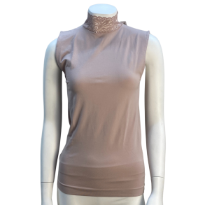 Tim og Simonsen - Top med blonde krave - Rosa