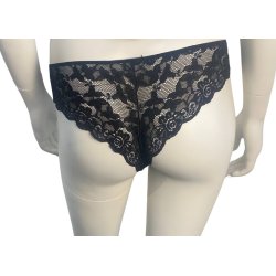 Tim og Simonsen - Trusse med blonder bagp - Sort