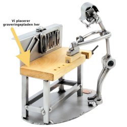 Gavekurv med metalfigur - Tmrer - Snedker - Lkkerier