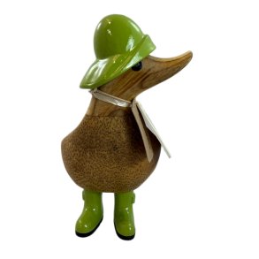 Dcuk tr�figur gr�n regnhat og gummist�vler 