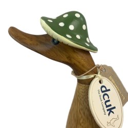 Dcuk Tr And 18 cm - Med Paddehat - Grn - Kigger Til Venstre