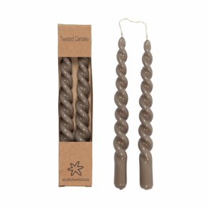 Twistet lak stearinlys - Lak stage lys - Hrfarvet