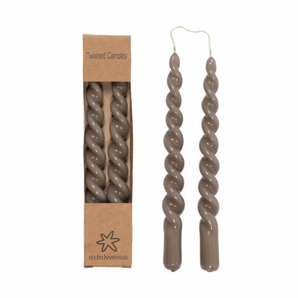 Twistet lak stearinlys - Lak stage lys - H�rfarvet