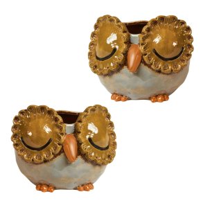 Urtepotte � Ugle urtepotter � S�t 2 stk.