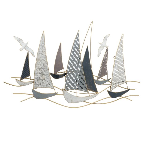 Vgdekoration - Maritim vgophng i metal - 69x109cm.