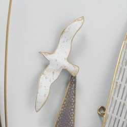 Vgdekoration - Maritim vgophng i metal - 69x109cm.