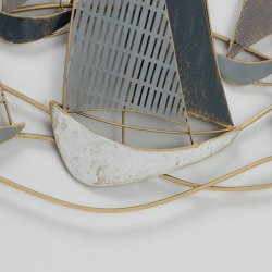 Vgdekoration - Maritim vgophng i metal - 69x109cm.