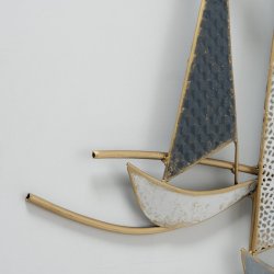 Vgdekoration - Maritim vgophng i metal - 69x109cm.