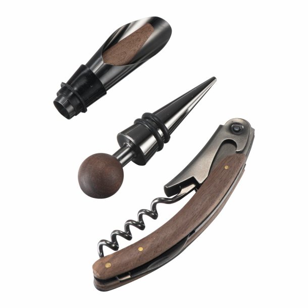 Wilson Vin s�t 3 dele � Valn�d &amp; Rustfrit St�l