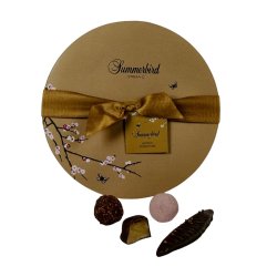 Summerbird Winter Signature rund gylden chokolade�ske med b�nd
