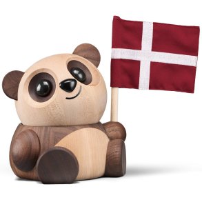 Panda figur med flag