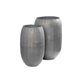 Zink Potter st - 2 stk. i rustik nordisk stil 