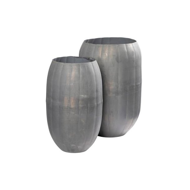 Zink Potter st - 2 stk. i rustik nordisk stil 