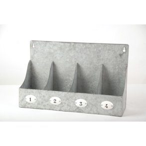 Zink ordner med 4 rum