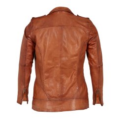Zoey - Lder jakke - Brun