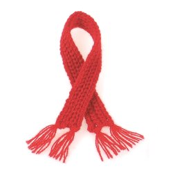 Zny - Strikket Halstrklde i rd - Small 25 cm