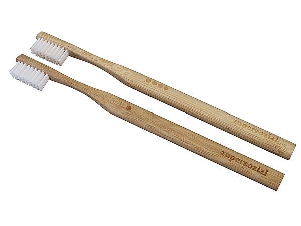 Tandbørster i bambus – med 2 stk. - Wellness Design Og Handelshuset