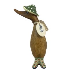 Dcuk Tr And 18 cm - Med Paddehat - Grn - Kigger Til Venstre