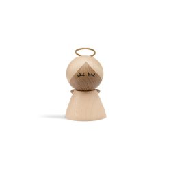 FableWood liten �ngel L�rke 8 cm i ek och l�nn